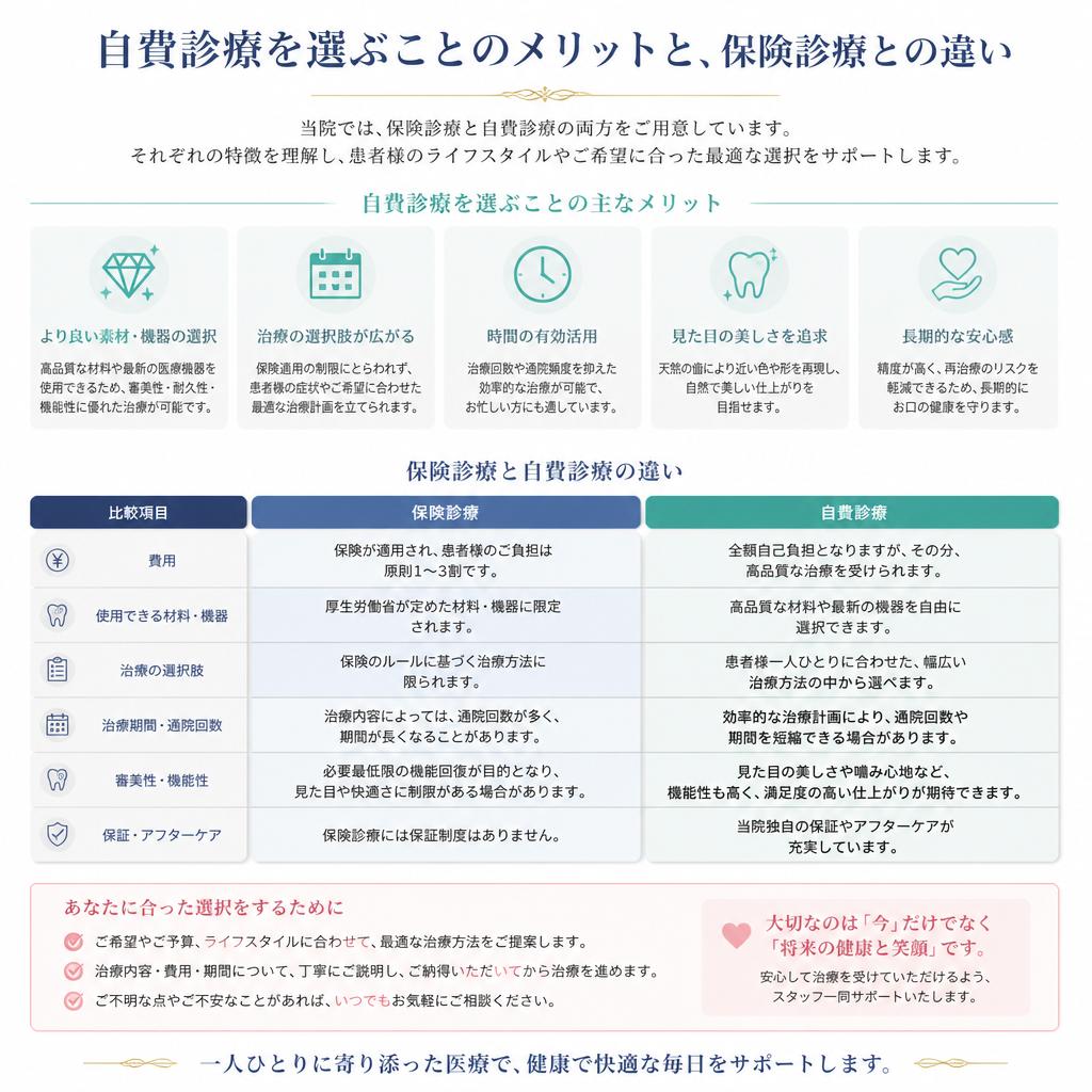 自費診療の選択肢