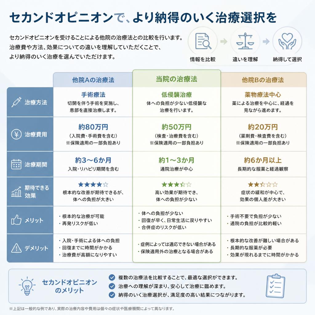 他院の治療との比較
