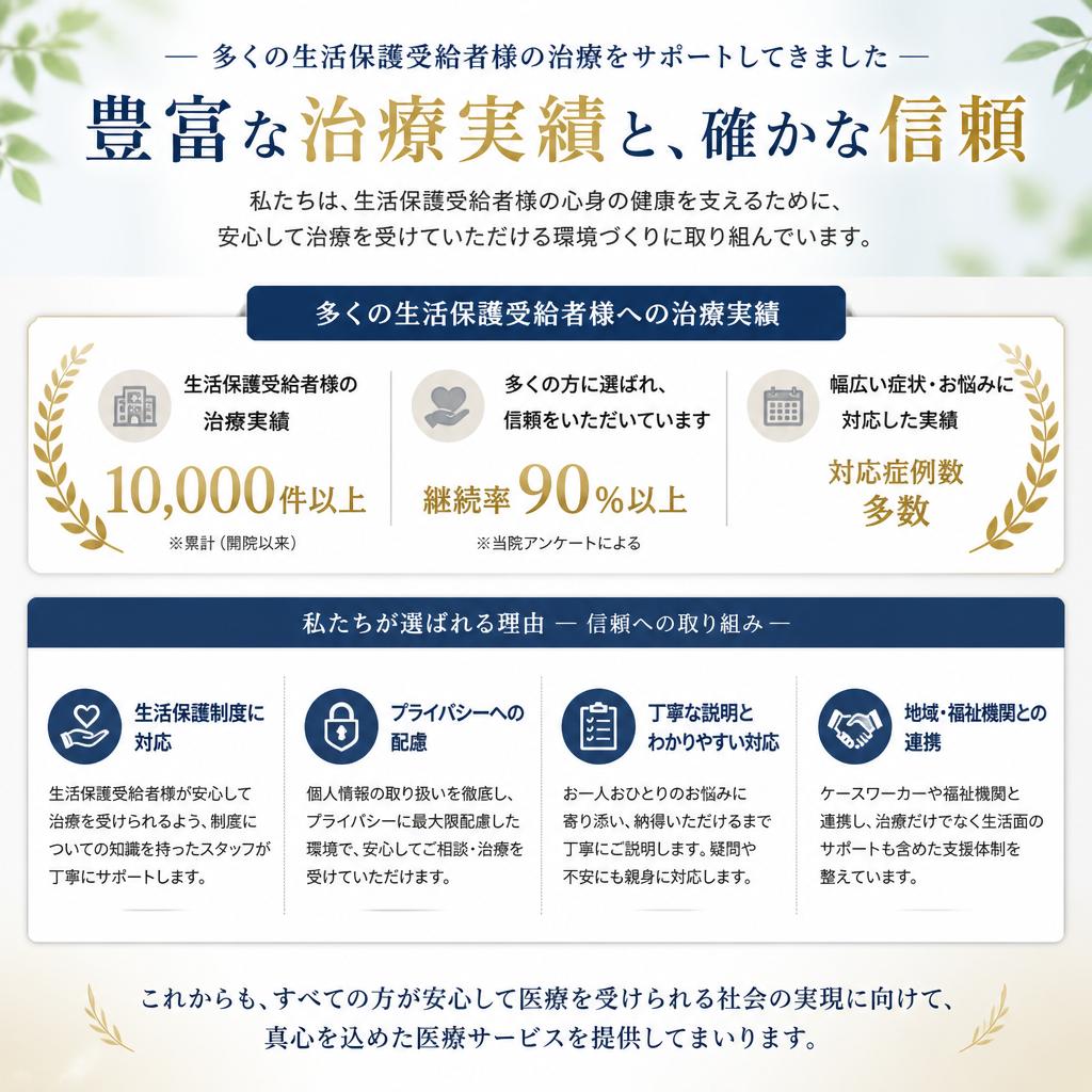 生活保護利用者への実績と信頼