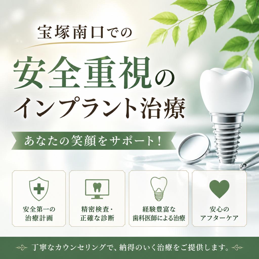 宝塚南口での安全重視のインプラント治療、あなたの笑顔をサポート！