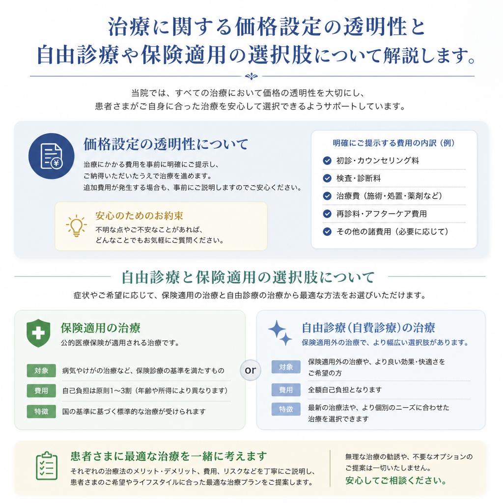 自由診療と保険診療の選択肢