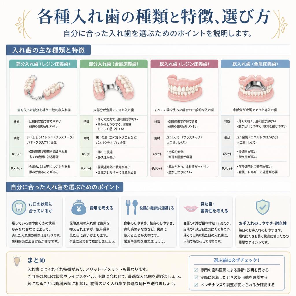 5. 入れ歯の種類と選び方