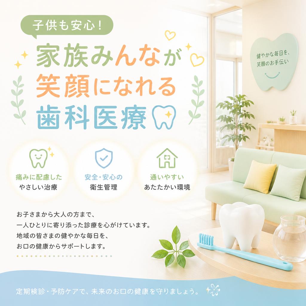 子供も安心！家族みんなが笑顔になれる歯科医療