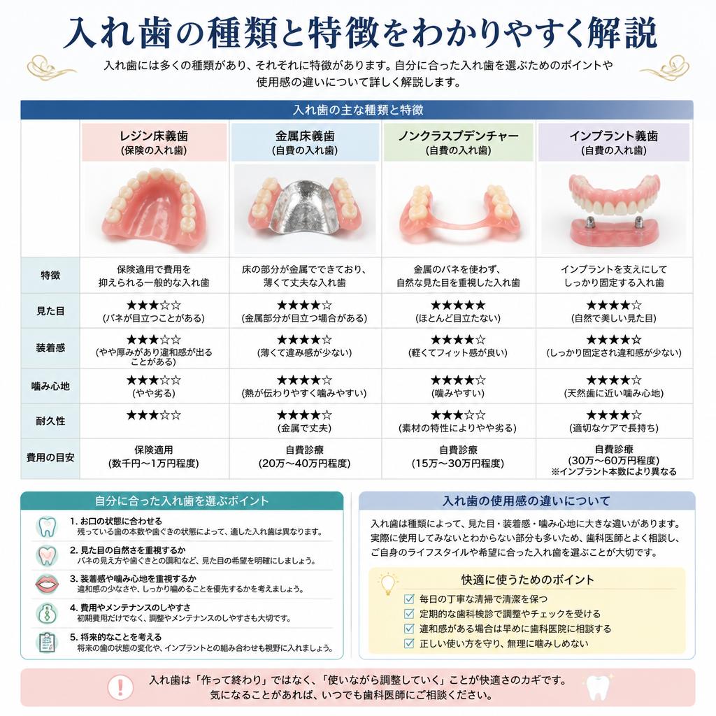 入れ歯の選び方