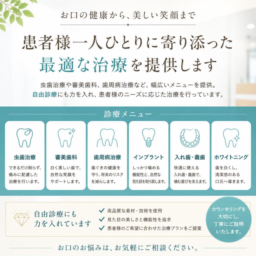 充実した治療メニュー