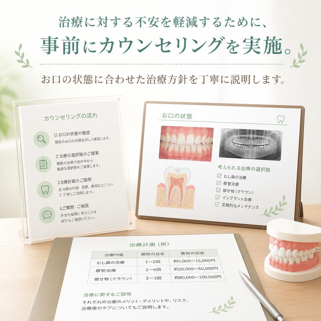 納得のいく丁寧な治療説明