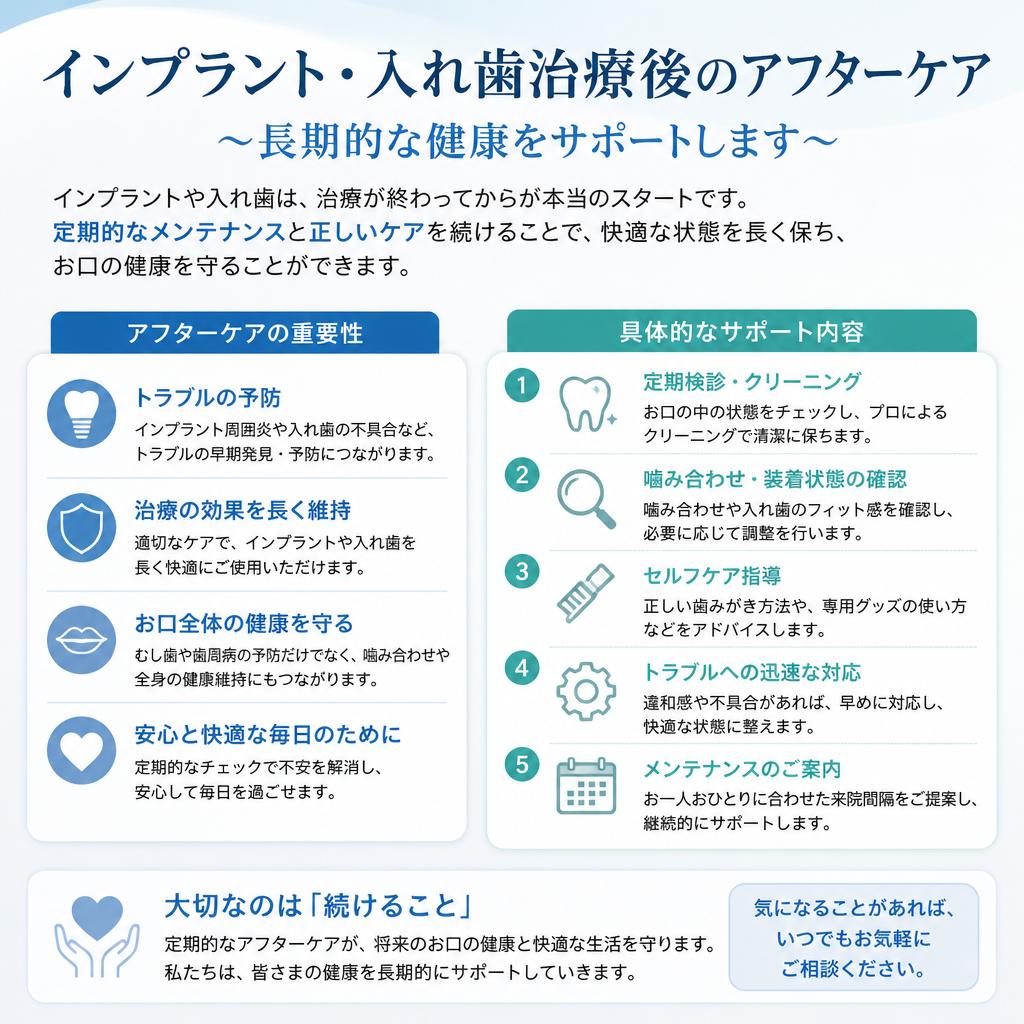 治療後のアフターケア