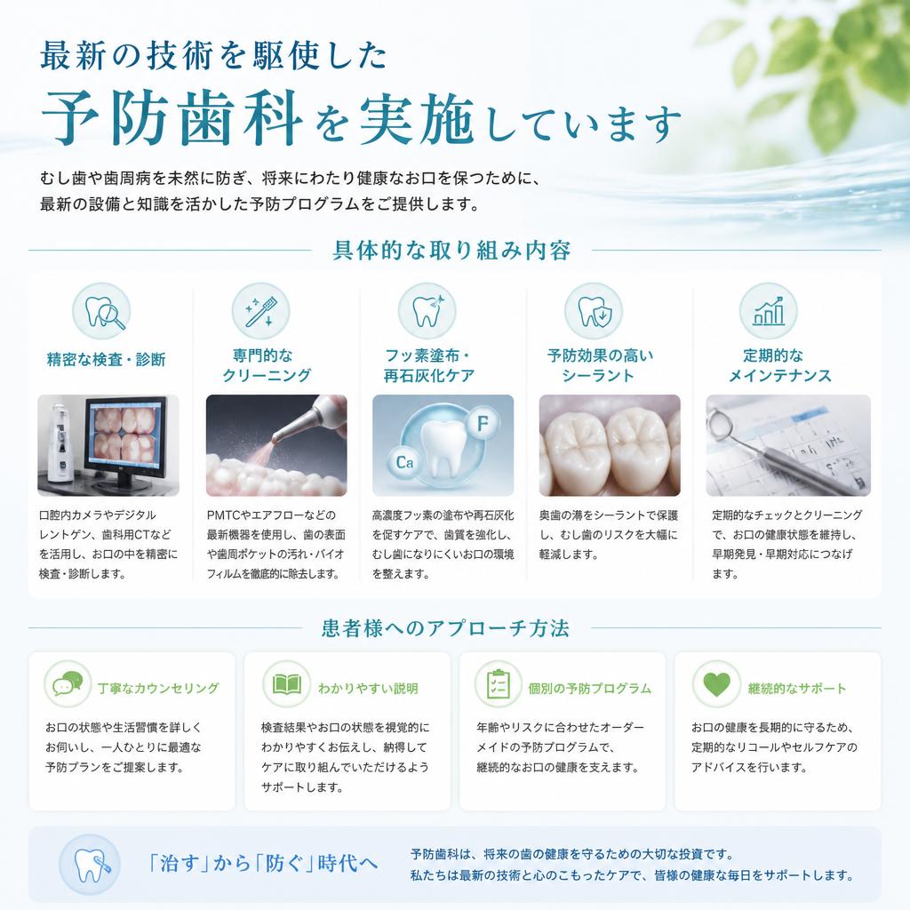 4. 栗田歯科クリニックの予防歯科の取り組み